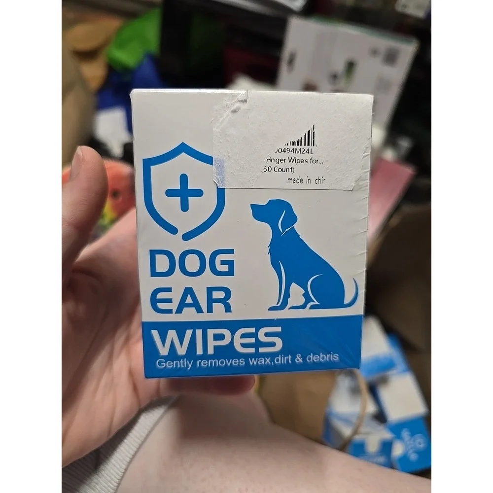 Maylle Ear Finger Wipes Dog Ear Wipes Gently Removes Wax Dirt & Debris